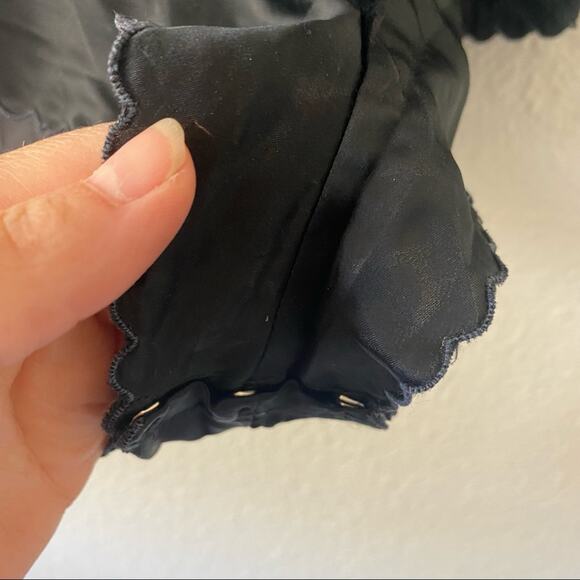 Vintage Barbizon Black Satin Lingerie Romper Small - Picture 5 of 9